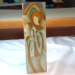 Design "Renaissance Angel" Hand-Painted Glass Vase –  Collectible Art Piece